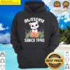 32 years old cat lover awesome since 1990 32th birthday hoodie