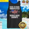 back to back undefeated world war champs usa flag tank top