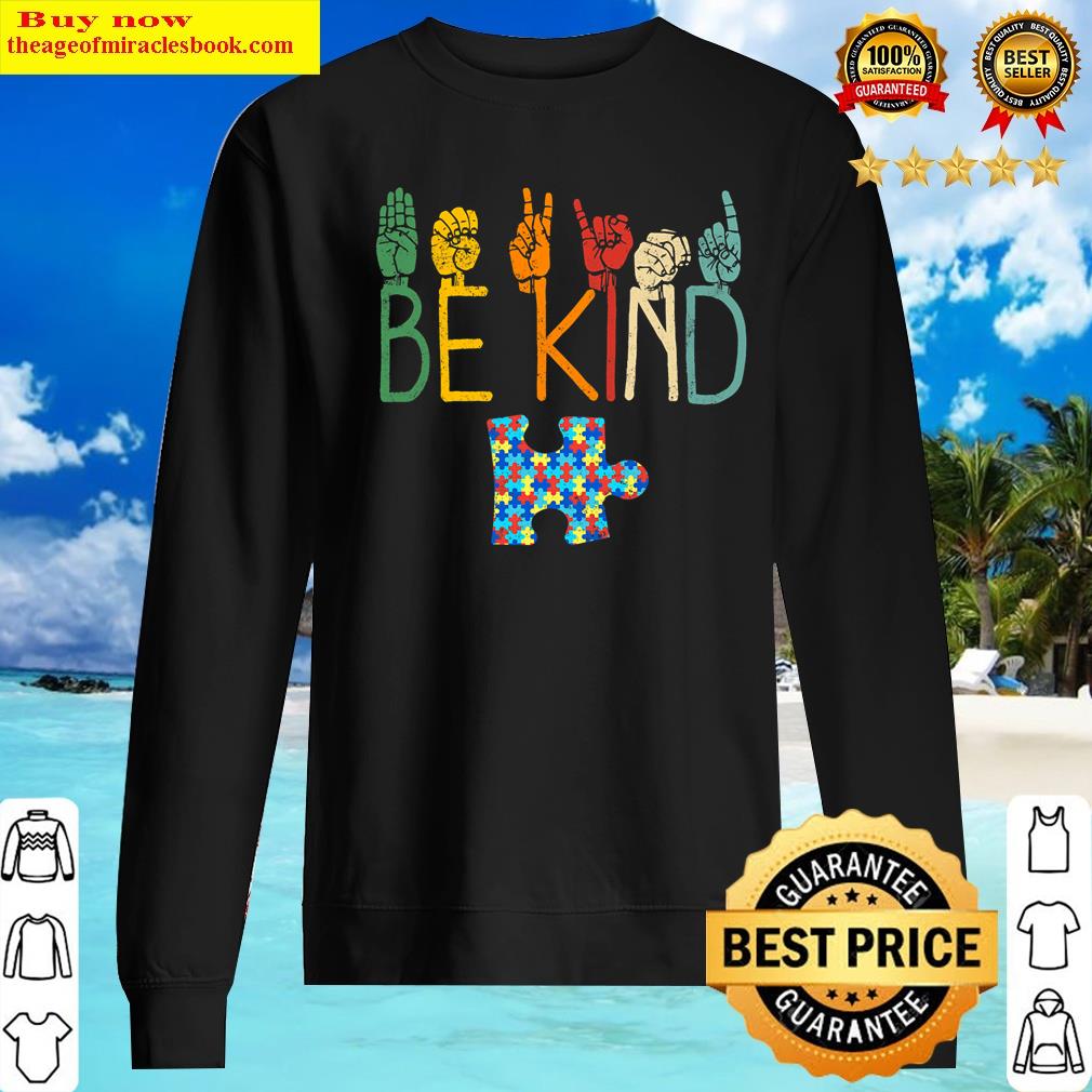 be kind to the world vintage autism awareness graphic sweater