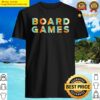 board games retro block text shirt