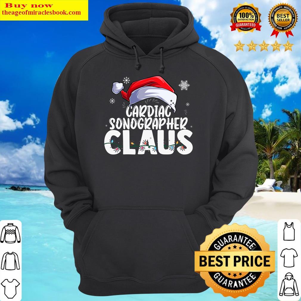 cardiac sonographer santa claus christmas funny matching pullover hoodie