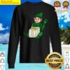 christmas elf with a gift in green clothes premium sweater