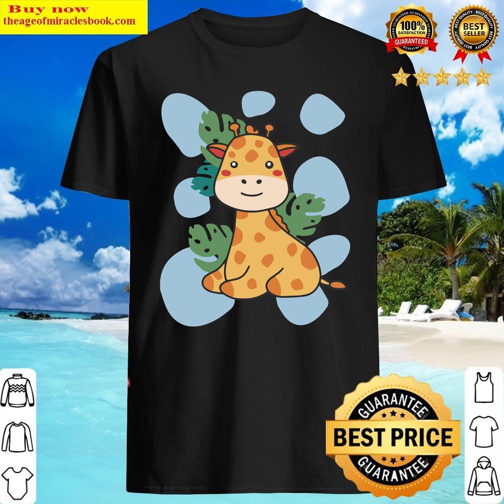 Cute Cartoon Giraffe Baby One-piece Shirt