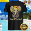 cute elephant with sunflower happy 100th day of school shirt