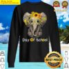 cute elephant with sunflower happy 100th day of school sweater