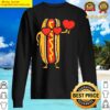 cute heart hot dog sausage bun food lover valentines day sweater