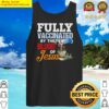 fully vaccinated by the blood of jesus funny christian tank top