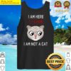 funny conference call i am not a cat meme tank top