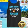 i am just a boy who loves anime and dogs otaku merch tank top