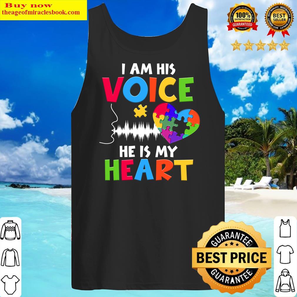 im voice hes my heart colors graphic autism awareness tank top