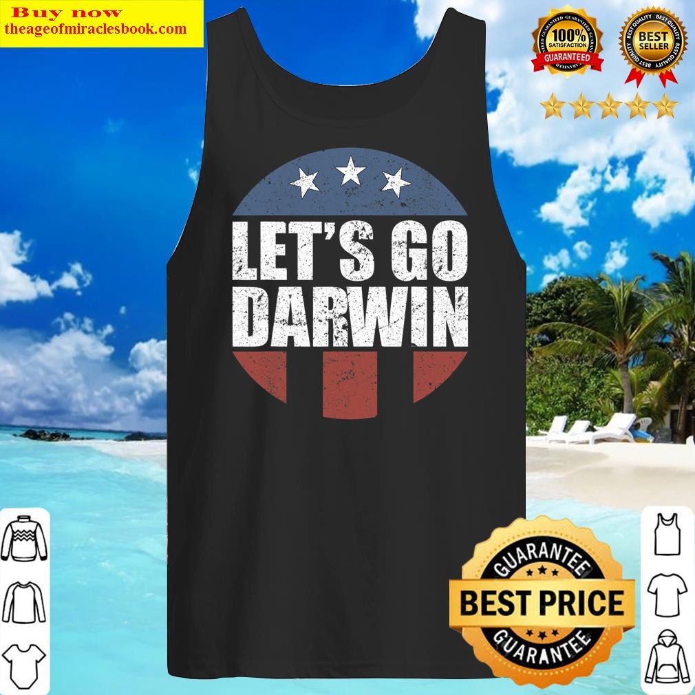 lets go darwin conservative anti liberal us flag tank top