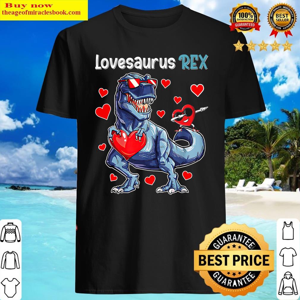Lovesaurus Rex Dab Heart Dino Toddler Boys Valentines Day T-shirt Shirt