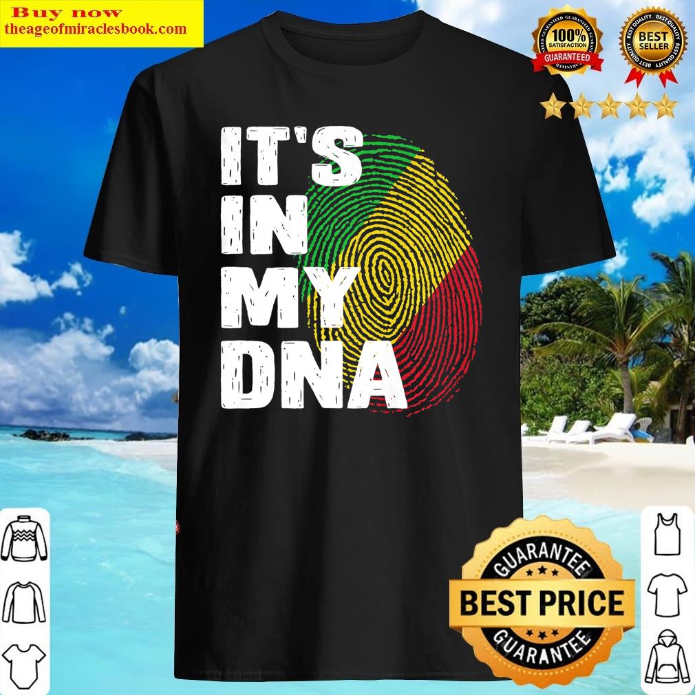Mali Flag It’s In My Dna Fingerprint Roots Proud 2022 Pride Shirt