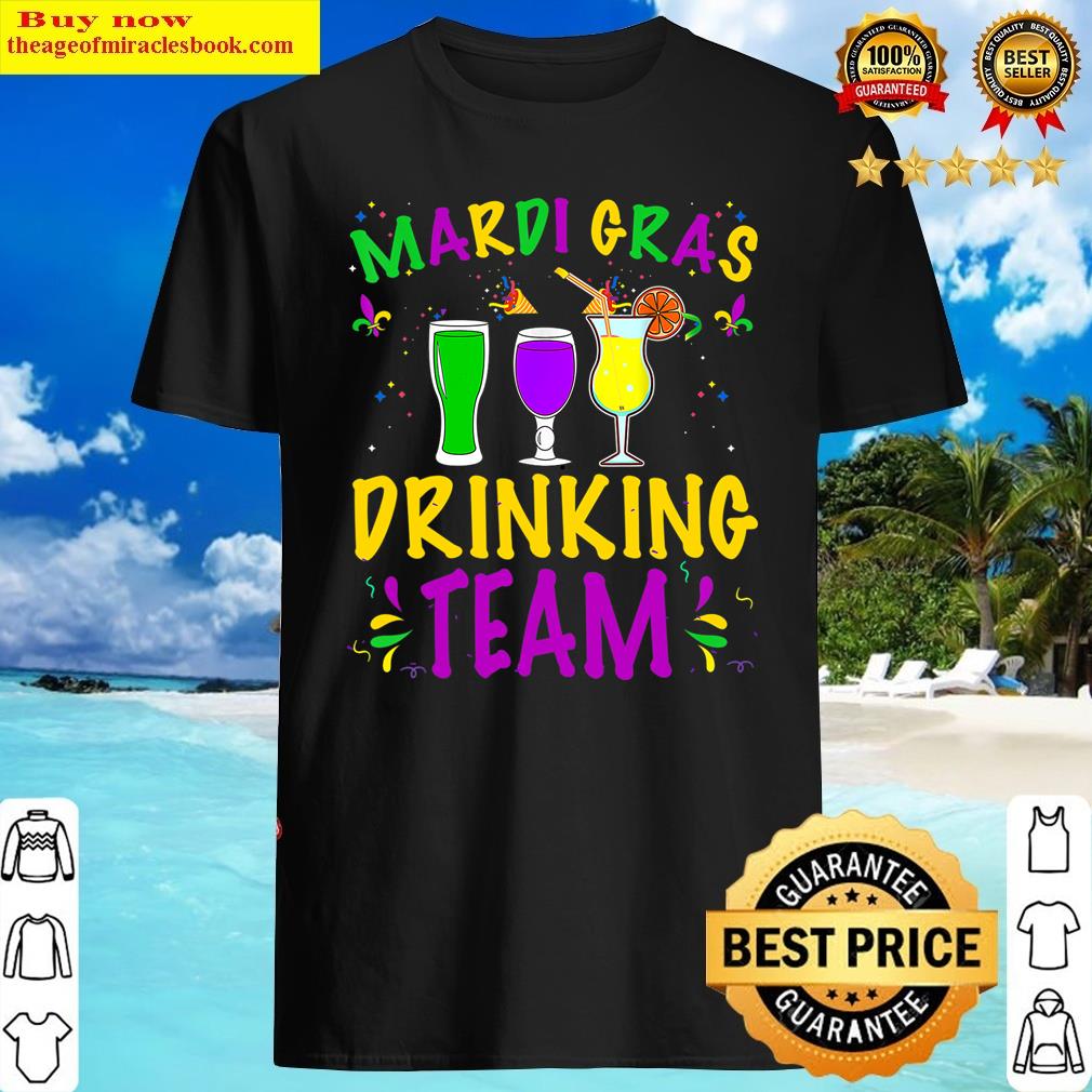 Mardi Gras Party Drinking Team Crawfish Carnival Parade Shirt
