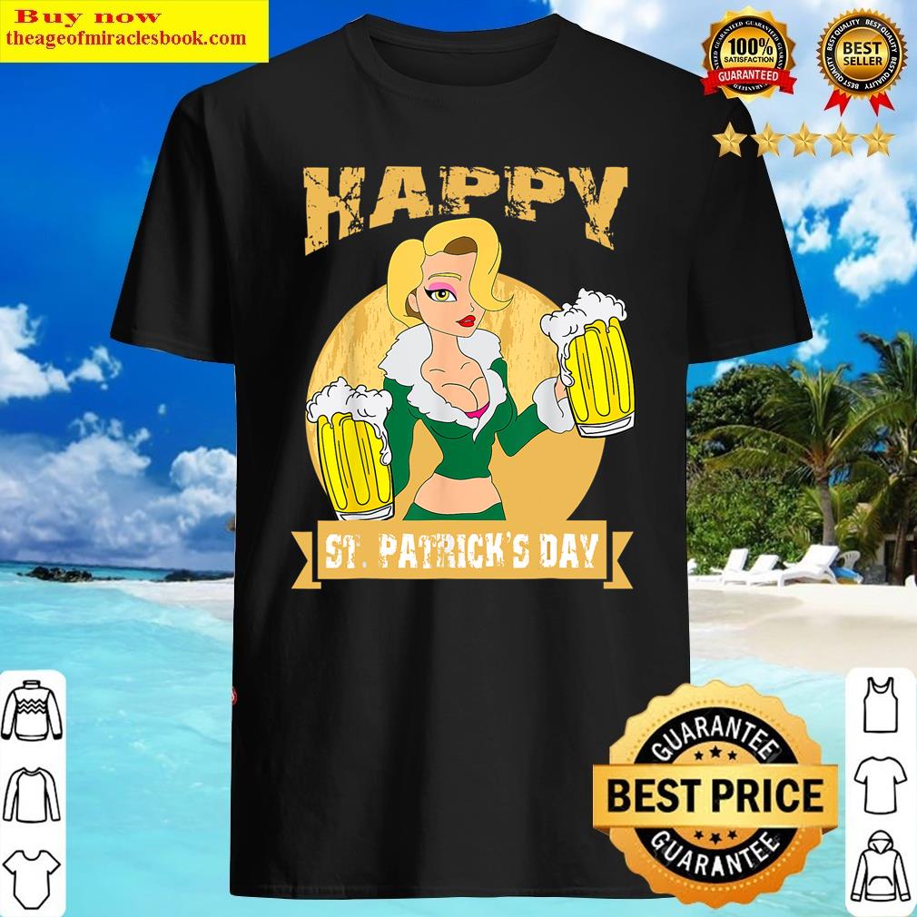 Saint Patrick Happy St. Patrick’s Day Shamrock Beer Drinking Shirt