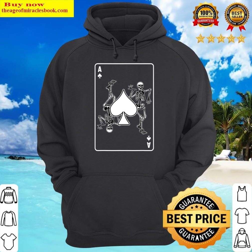 skeleton ace of spade playing card costume halloween gifts hoodie