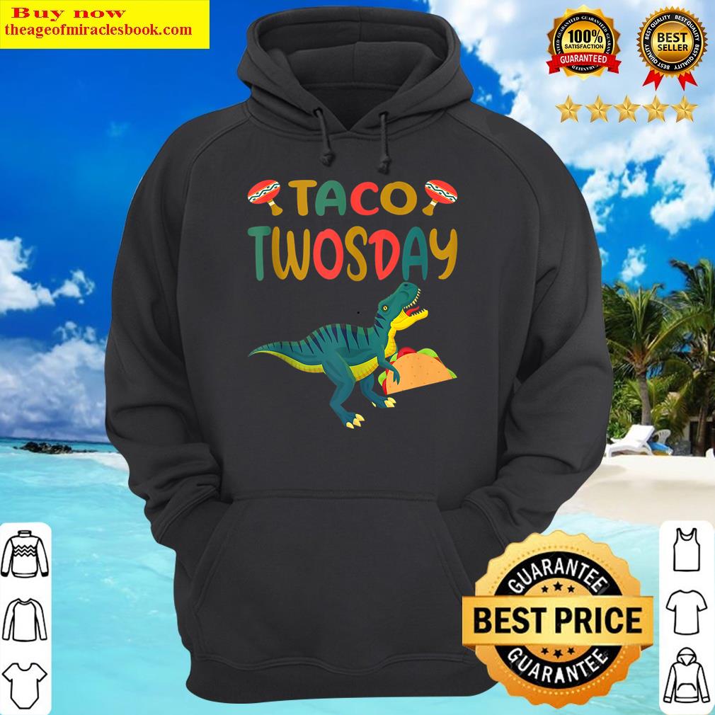 Taco Twosday Toddler Dinosaur 2nd Birthday Shirt