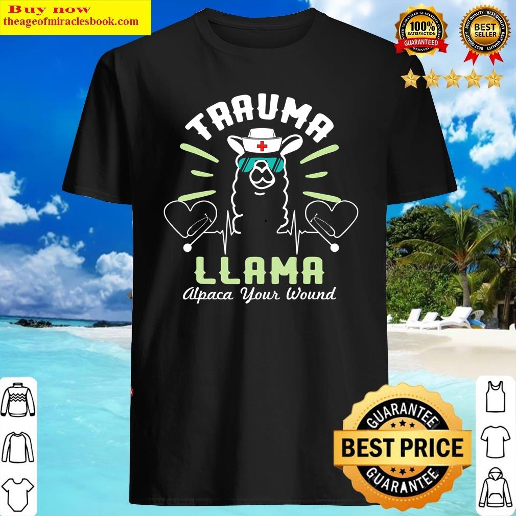 Trauma Llama Alpaca Your Wound Llama Nurse Christmas Shirt