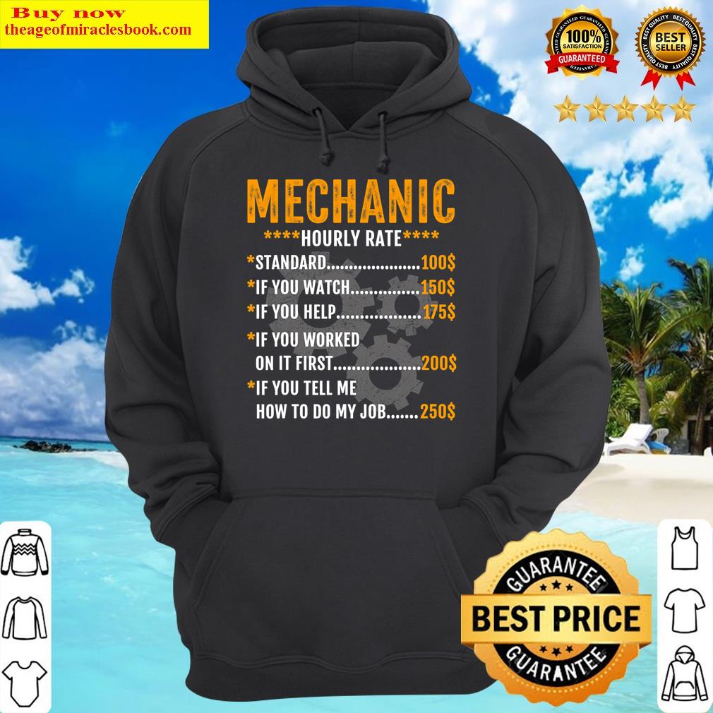 Vintage Funny Mechanic Hourly Rate Labor Rates Shirt