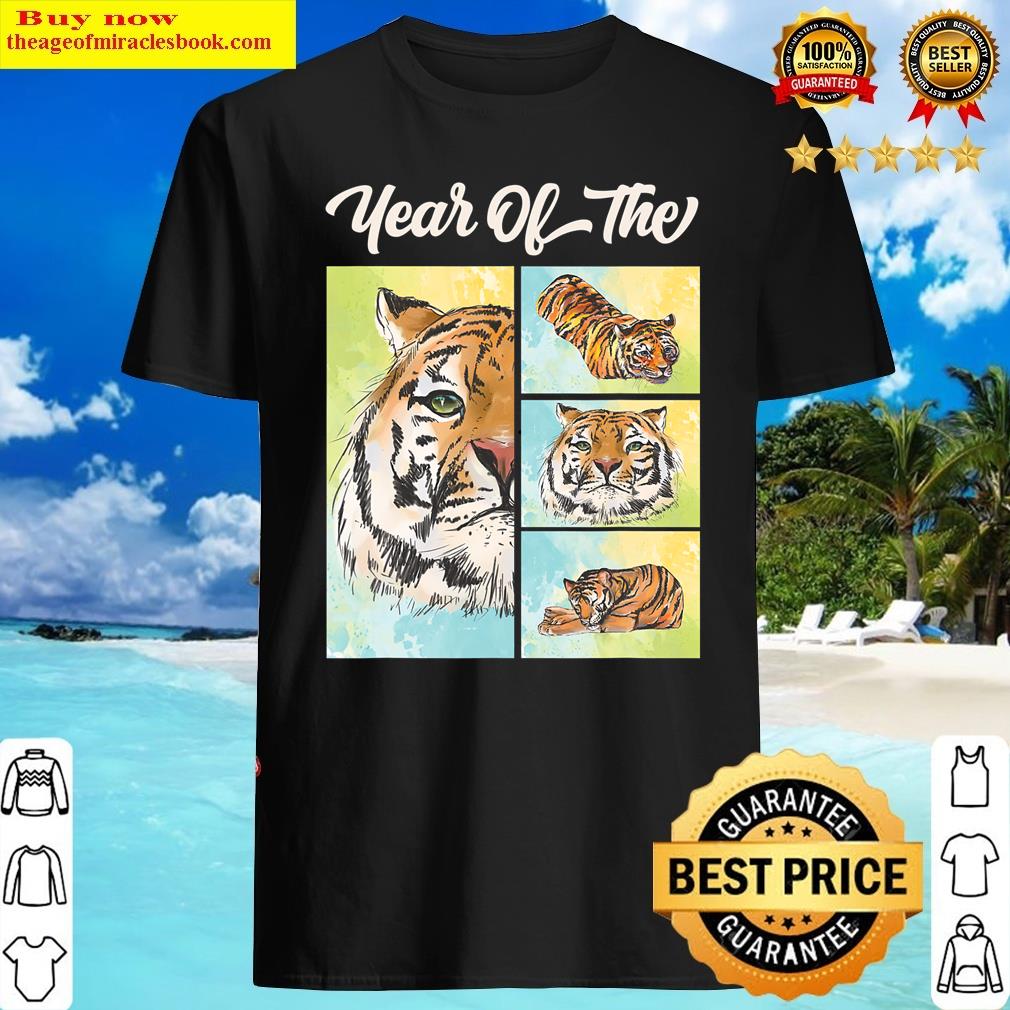 Water Color Tiger Head Art 2022 Year Of The Tiger Zodiac Shirt Shirt