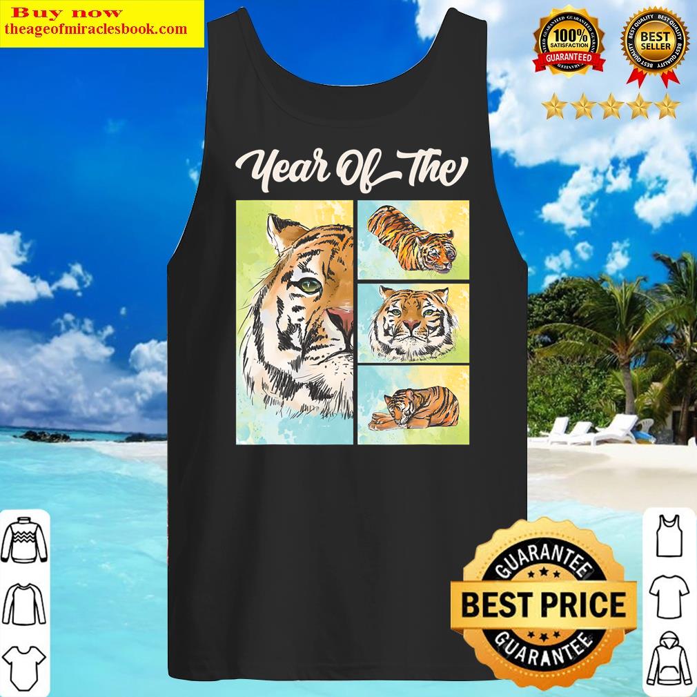 Water Color Tiger Head Art 2022 Year Of The Tiger Zodiac Shirt Tank Top
