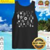 winter ornaments on navy blue tank top