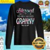 womens blessed to be called granny gift for granny tank top sweater