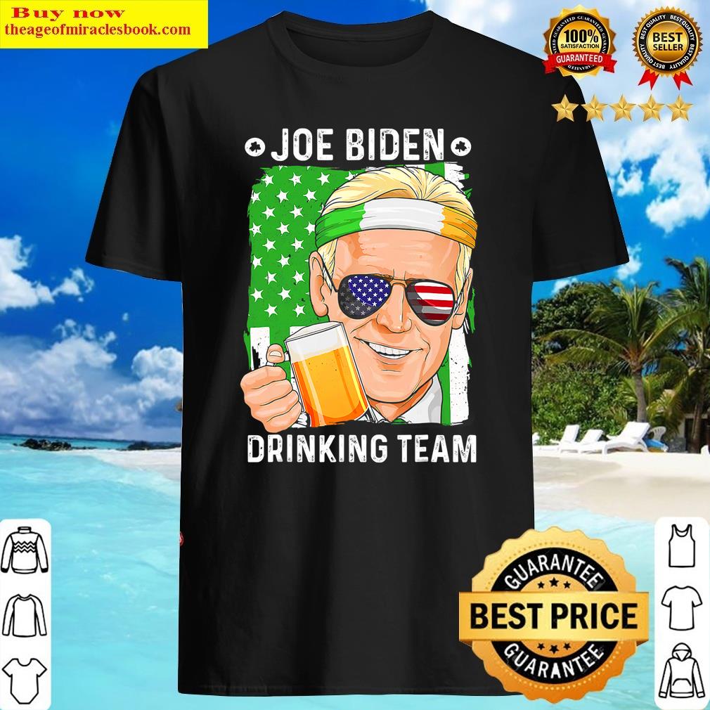 Joe Biden Drinking Team Draft Beer Usa Flag St Patrick’s Day Shirt