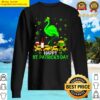 st patricks day funny green flamingo drinking wine lover sweater