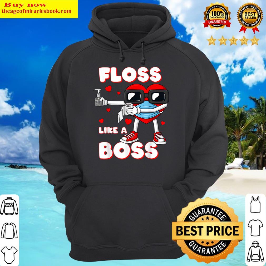 Valentines Day Floss Like A Boss Heart In A Mask Boys Kids Shirt Hoodie