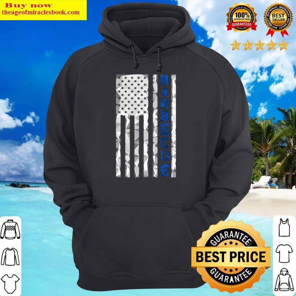 Vertical Blue Barbecue American Flag Shirt Hoodie