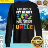 a big piece of my heart has autism and hes my uncle sweater