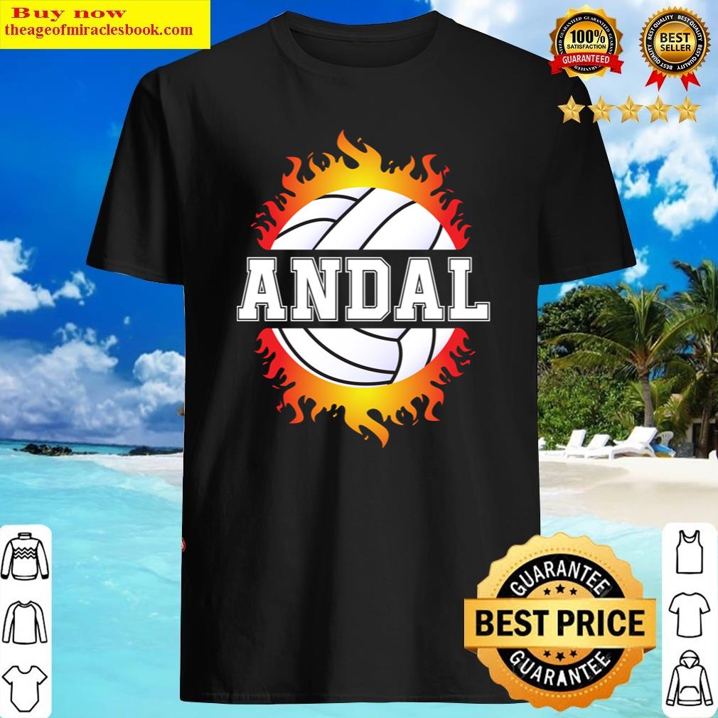 Andal Name Volleyball Player Boys Ball And Net Sports Fan Shirt