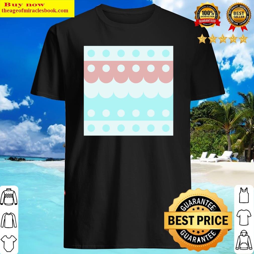 Aqua And Pink Retro Dot Pattern Shirt