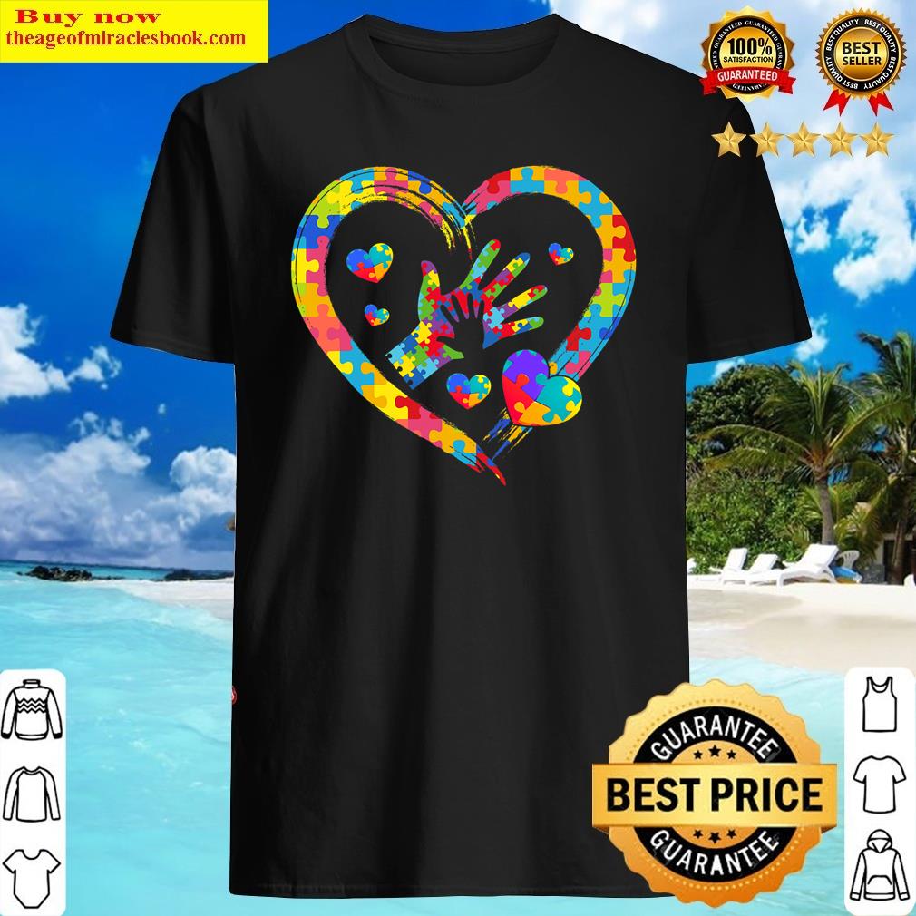 Autism Awareness Love Heart Puzzle Piece Valentines Day Shirt
