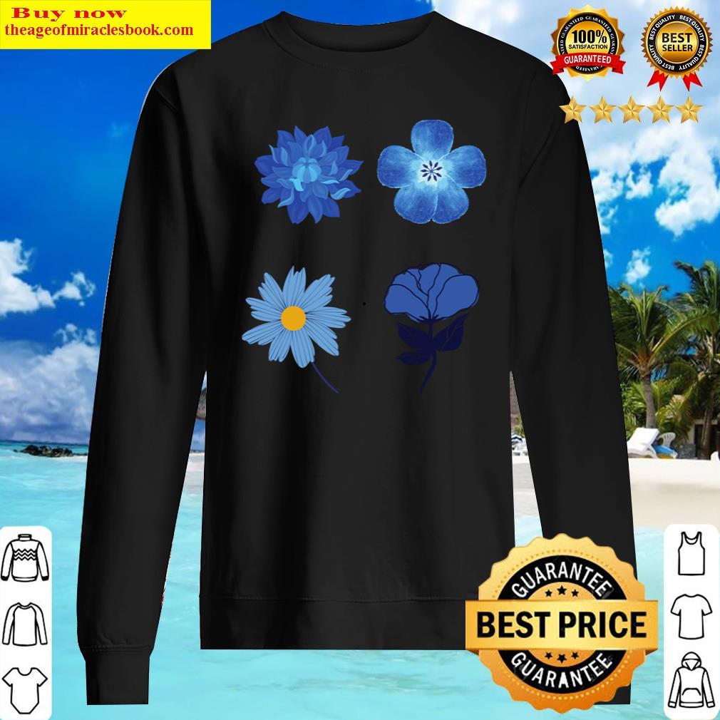 Blue Flowers Shirt Sweater