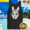 bunny face with sunglasses for girls kids easter day tank top