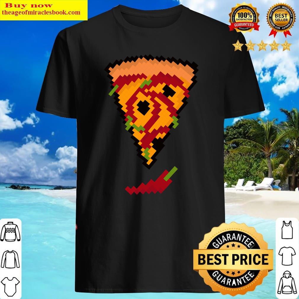 Chilli Pizza Pattern 8 Bit Pixel Art Shirt