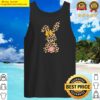 cute bunny rabbit leopard bow tie happy easter day tank top