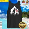 funny bigfoot rock and roll usa flag in the forest tank top