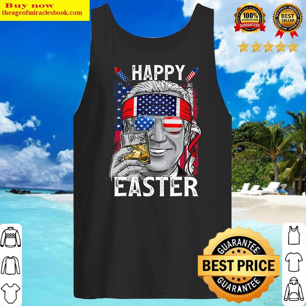 Funny Joe Biden Happy Easter 4th Of July Us American Flag Shirt Tank Top
