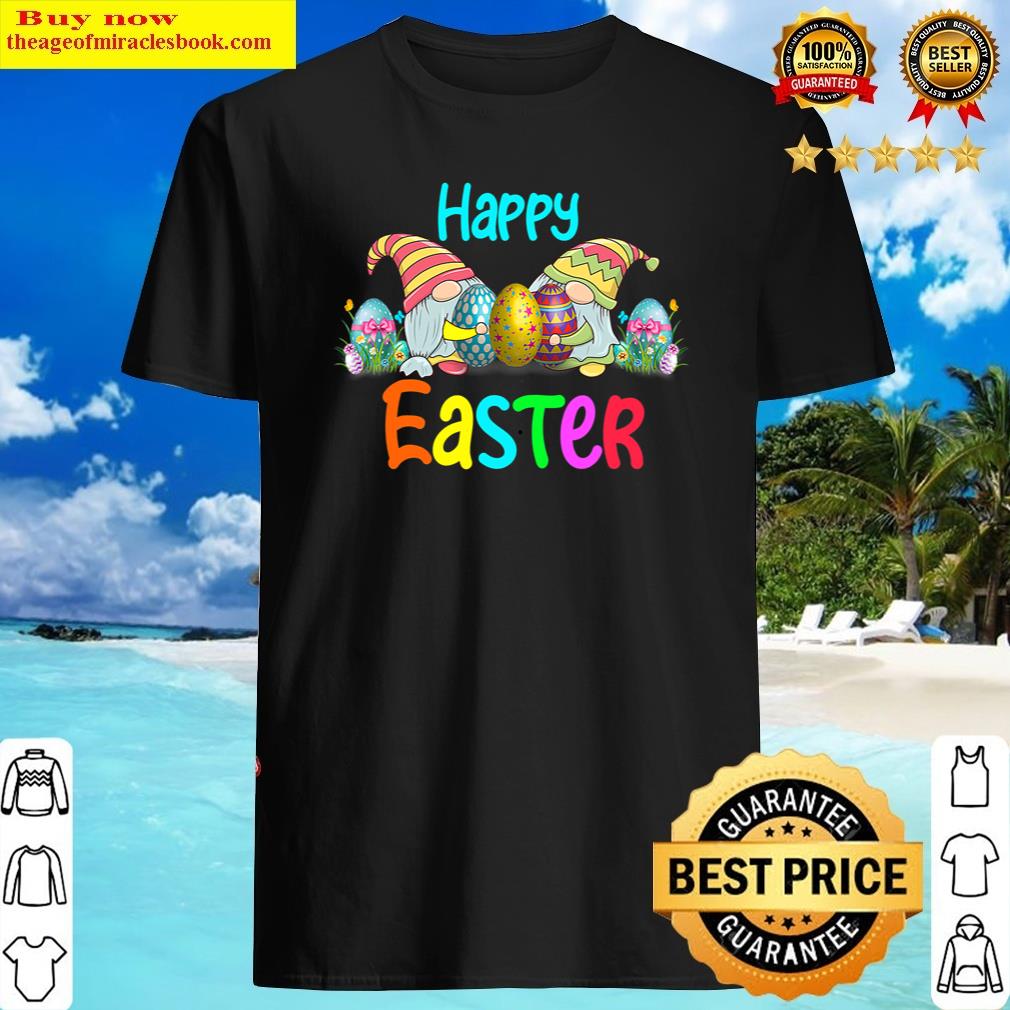 Happy Easter Day 2022 Shirt Bunny Gnome Hug Easter Eggs Gift Shirt Shirt