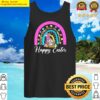 happy easter gnome bunny leopard rainbow family easter day tank top