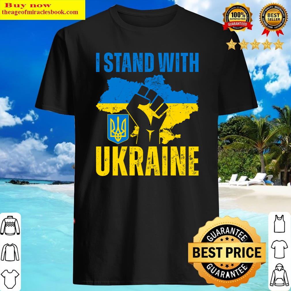 I Stand With Ukraine Coat Of Arms Of Ukraine Ukrainian Trident Shirt Shirt