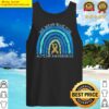 in april we wear blue autism awareness rainbow puzzle love tank top