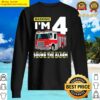 kids fire truck 4 year old firefighter 4th birthday boy four sweater