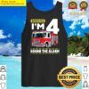 kids fire truck 4 year old firefighter 4th birthday boy four tank top