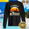 ofishally retired 2022 fishing retro retirement dad men sweater
