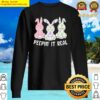 peepin it real bunnies happy easter bunny for easter day premium sweater