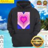 pink hearts on blue long hoodie